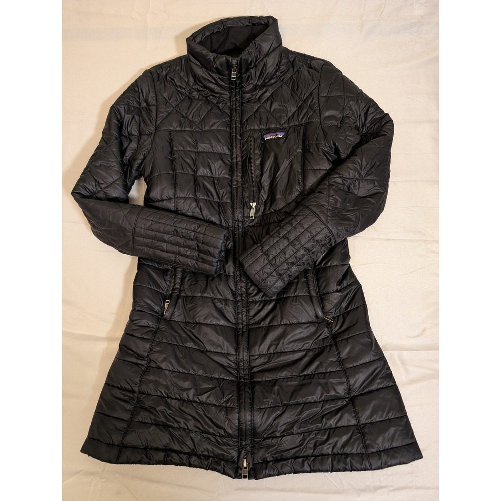 Patagonia Black Quilted Long Puffer Coat